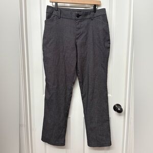 Charcoal Plaid Straight Leg Pants | Lee 12 Short